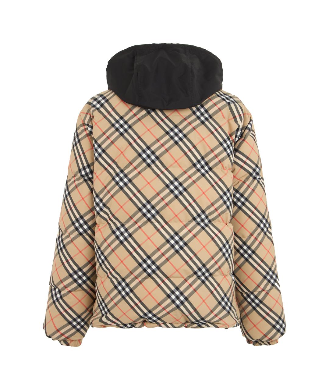 BURBERRY Бежевый полиэстеровый пуховик, фото 2