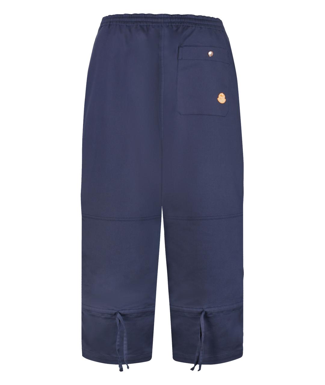 MONCLER Синие хлопковые повседневные брюки, фото 2