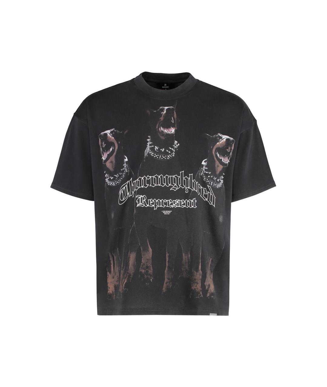 REPRESENT Черная хлопковая футболка, фото 3