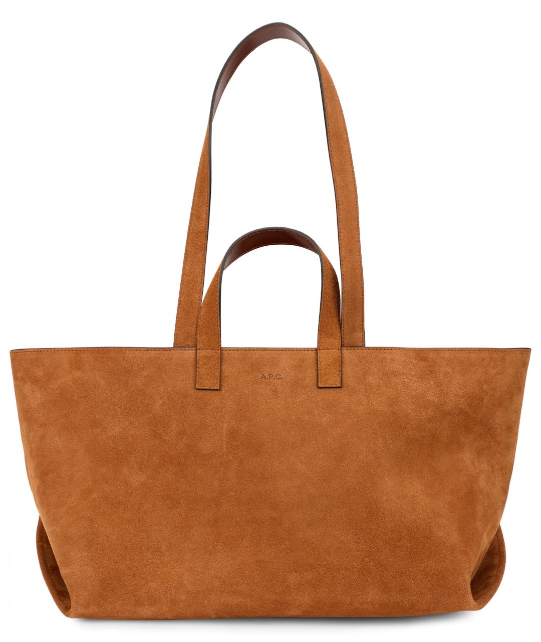 A.P.C. Коричневая кожаная сумка тоут, фото 2