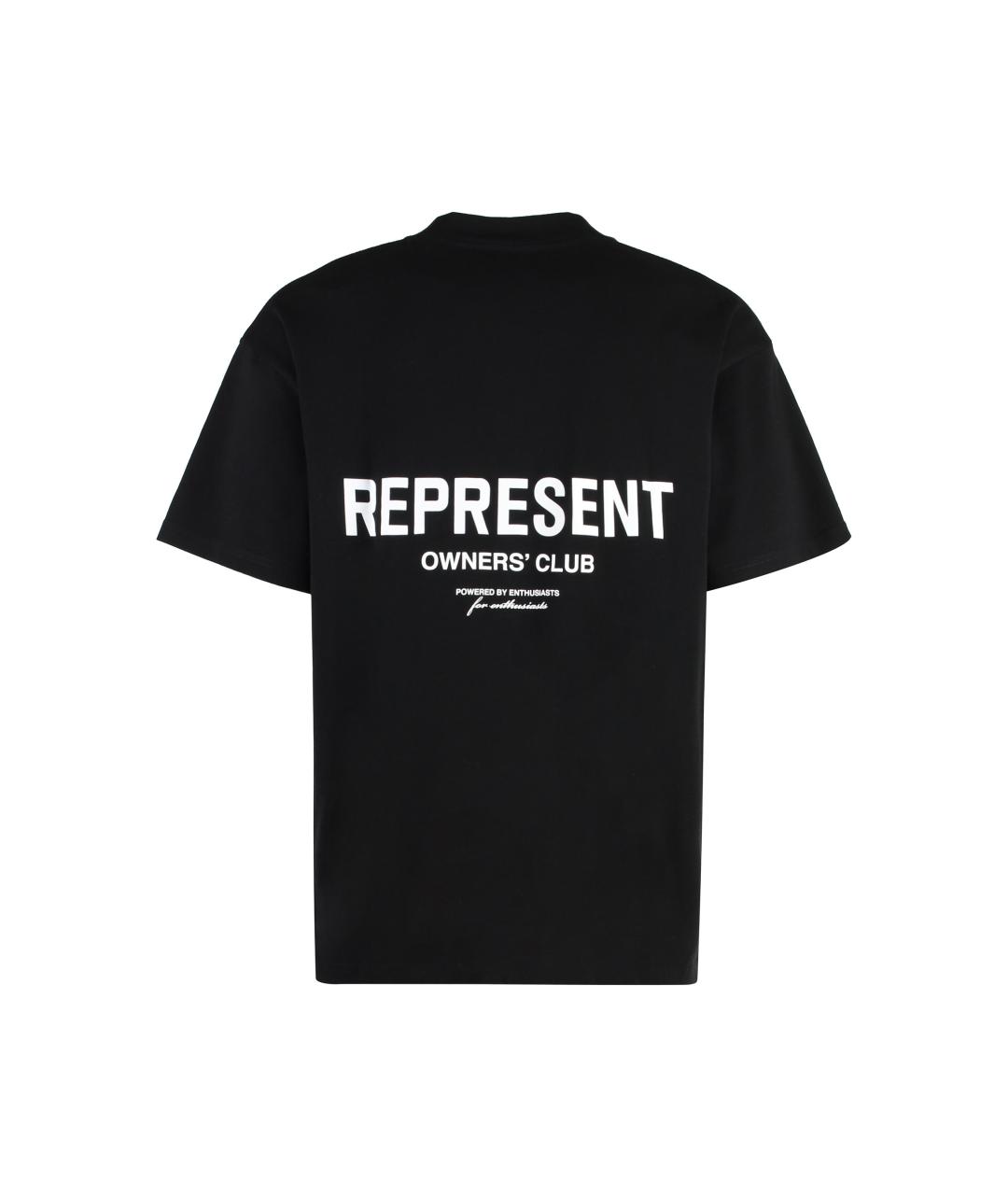 REPRESENT Черная хлопковая футболка, фото 2