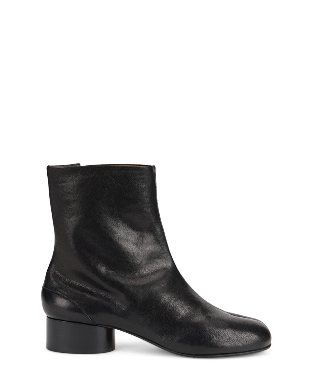 MAISON MARGIELA Черные кожаные ботильоны, фото 4