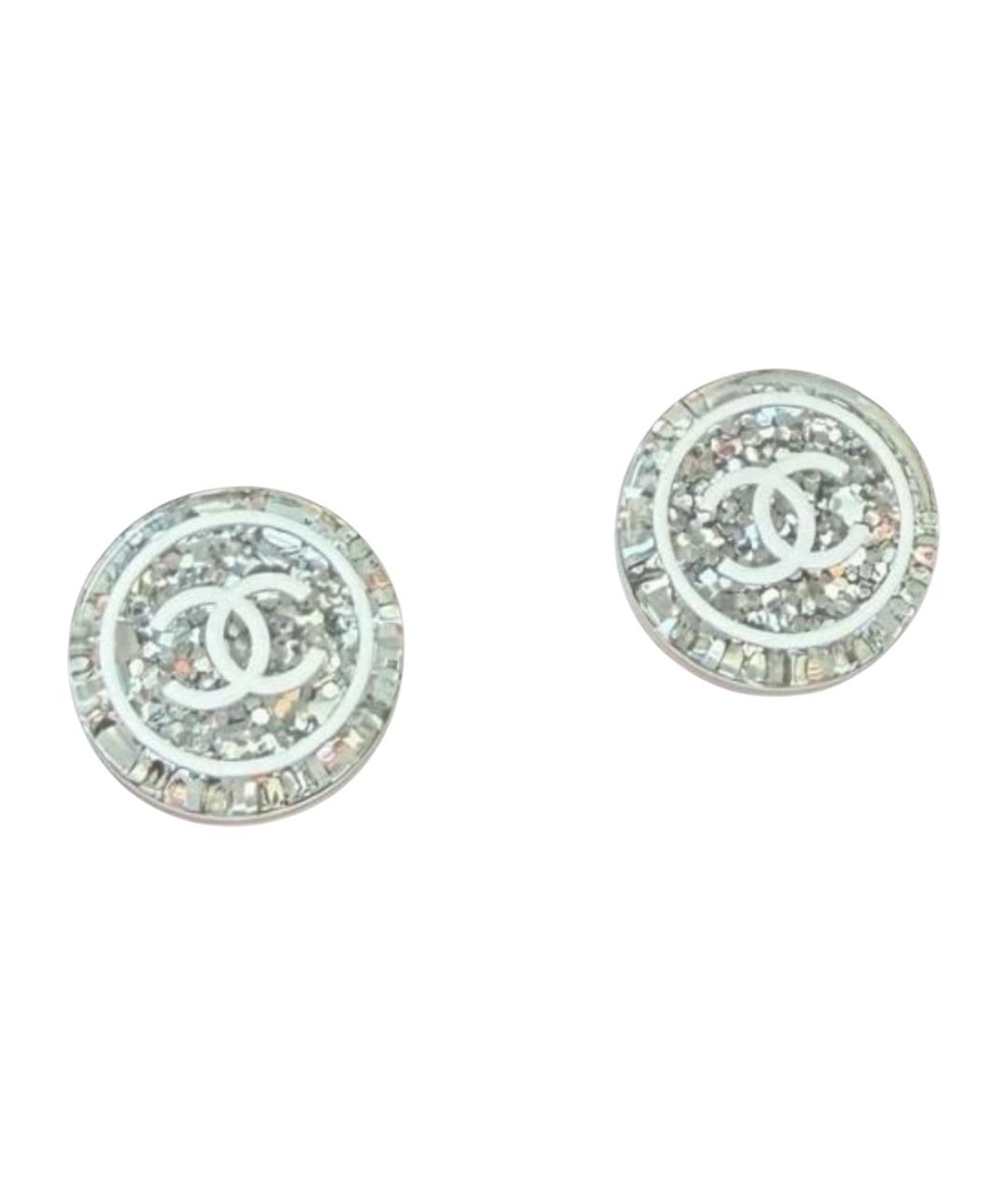 CHANEL Серебряные металлические серьги, фото 1