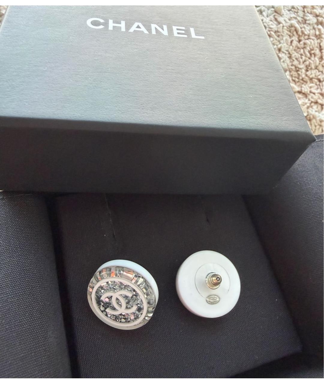 CHANEL Серебряные металлические серьги, фото 4