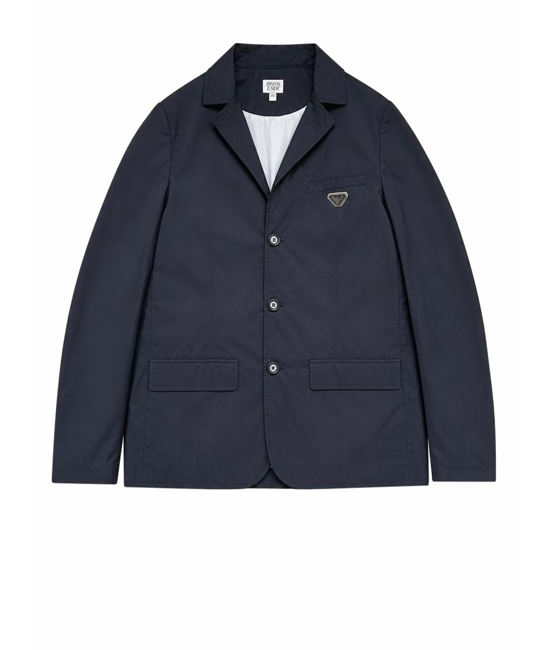 ARMANI JUNIOR Черная нейлоновая куртка, фото 1