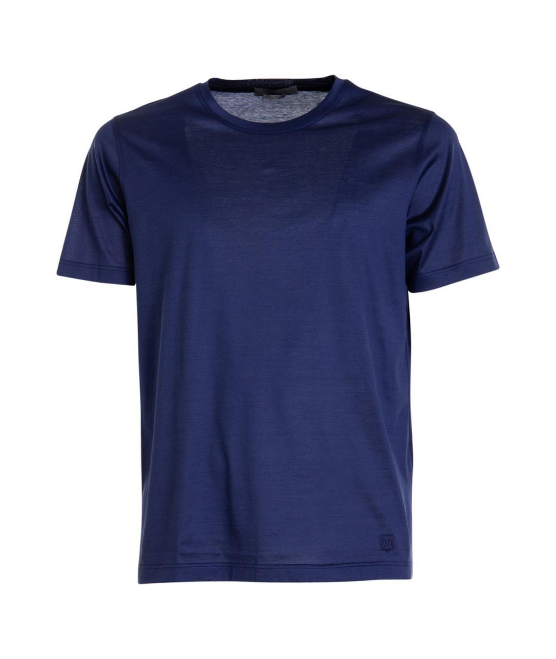 CORNELIANI Синяя хлопковая футболка, фото 1