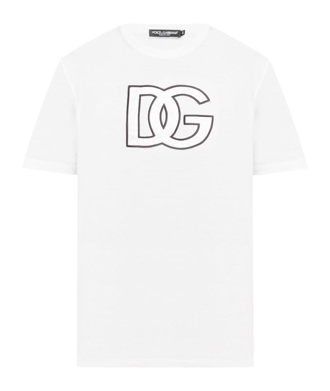 DOLCE&GABBANA Белая хлопковая футболка, фото 1