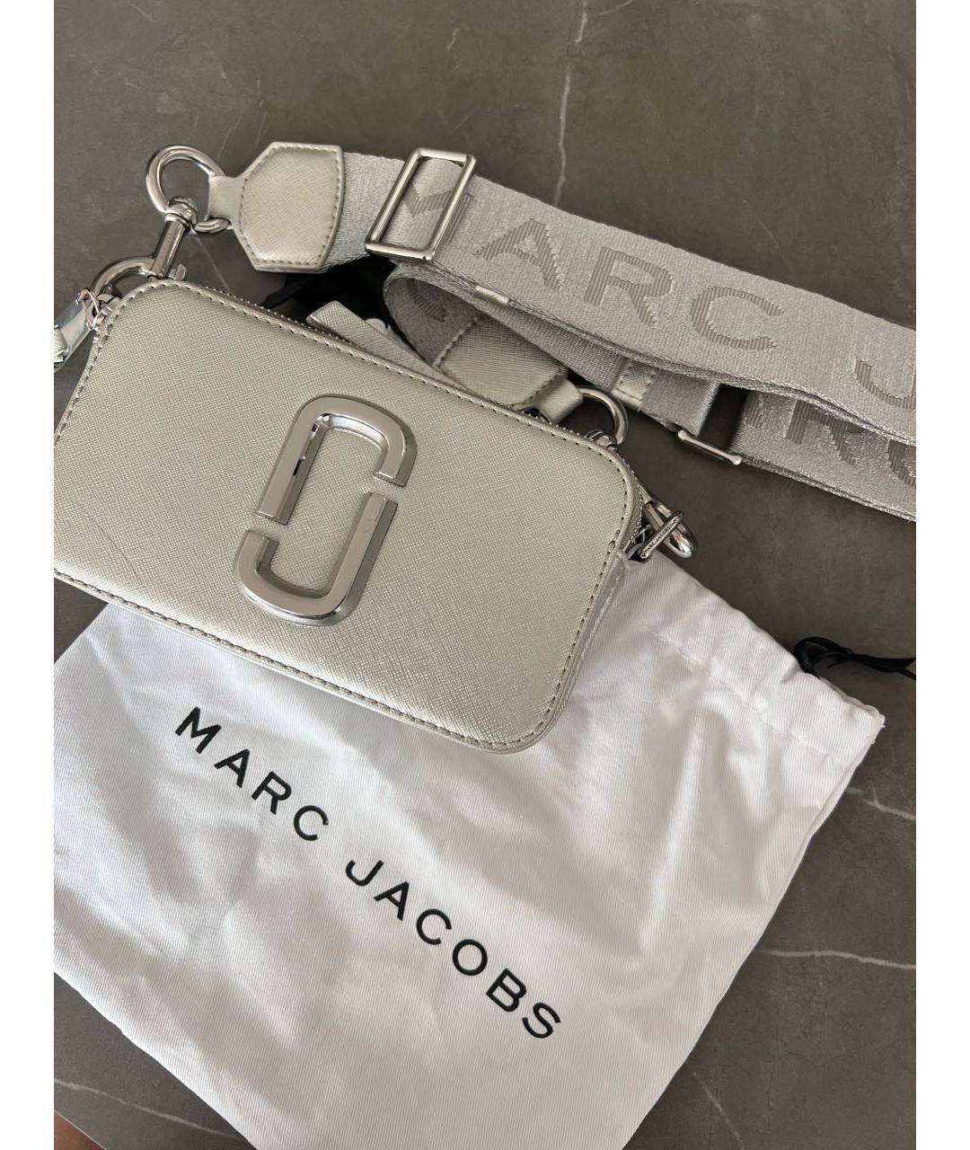 MARC BY MARC JACOBS Серебряная кожаная сумка через плечо, фото 2