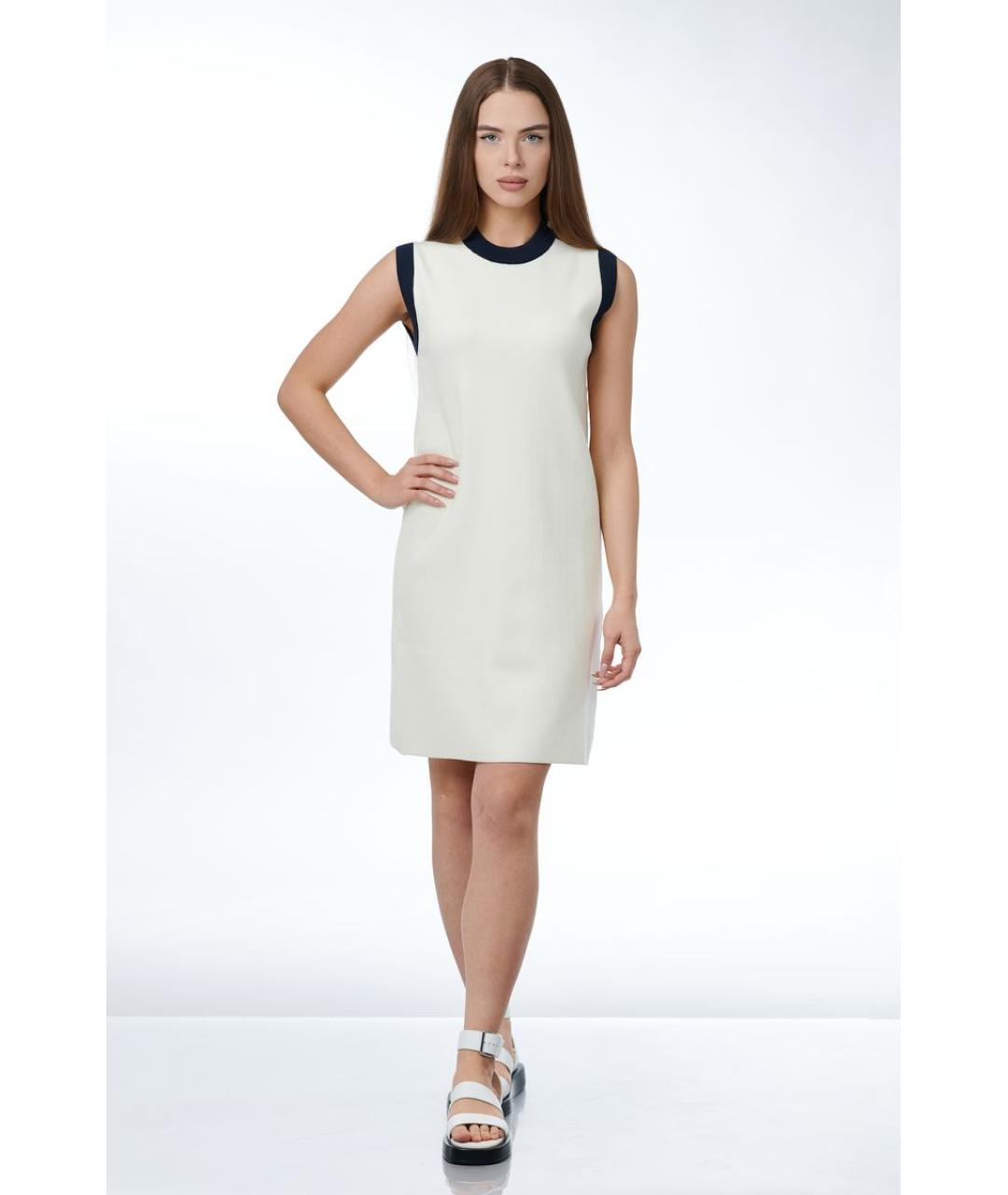 HUGO BOSS Белое вискозное повседневное платье, фото 4