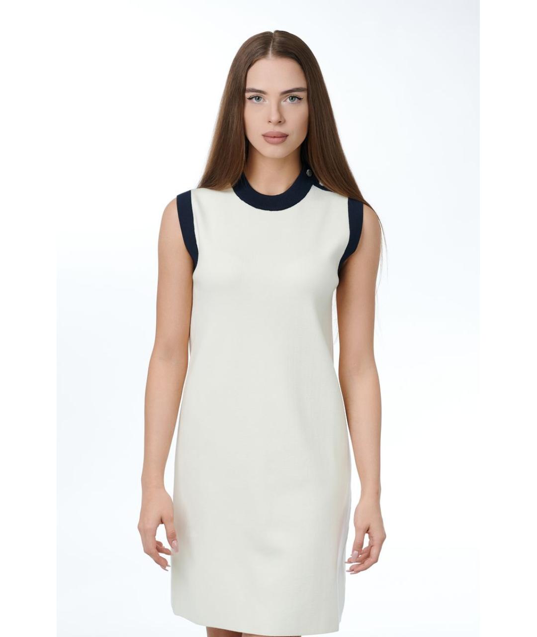HUGO BOSS Белое вискозное повседневное платье, фото 2