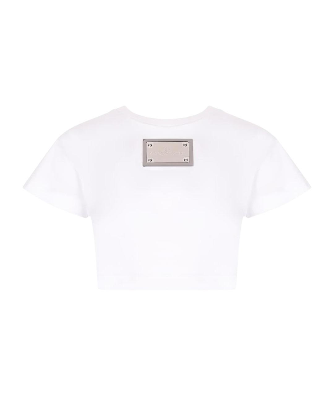 DOLCE&GABBANA Белая хлопковая футболка, фото 1