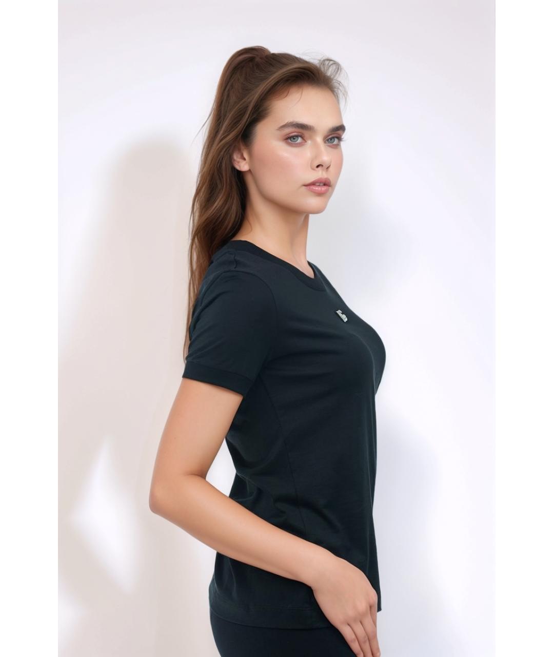 DOLCE&GABBANA Черная хлопковая футболка, фото 4