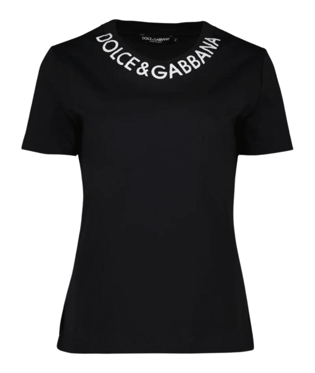 DOLCE&GABBANA Черная хлопковая футболка, фото 1