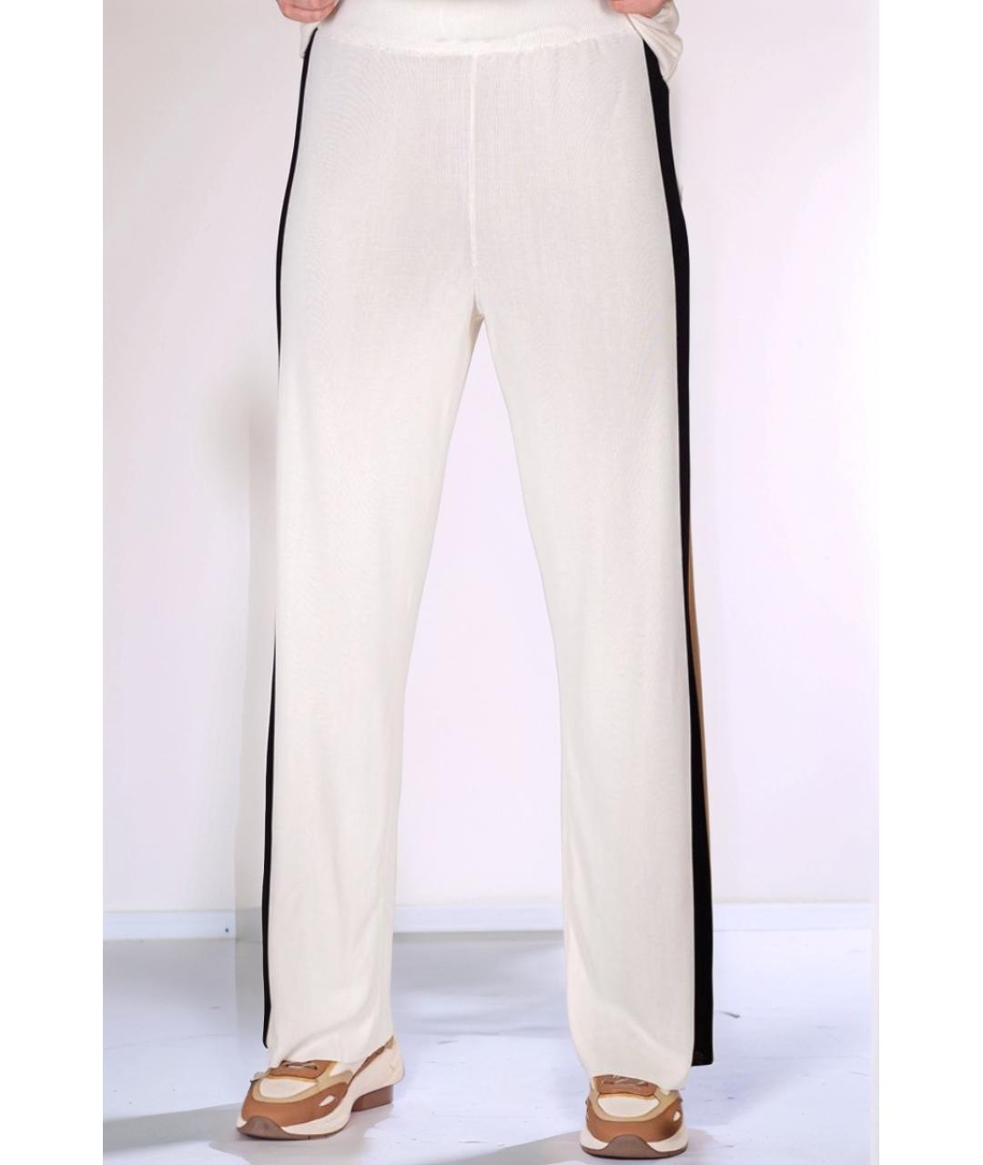 HUGO BOSS Белые вискозные прямые брюки, фото 4