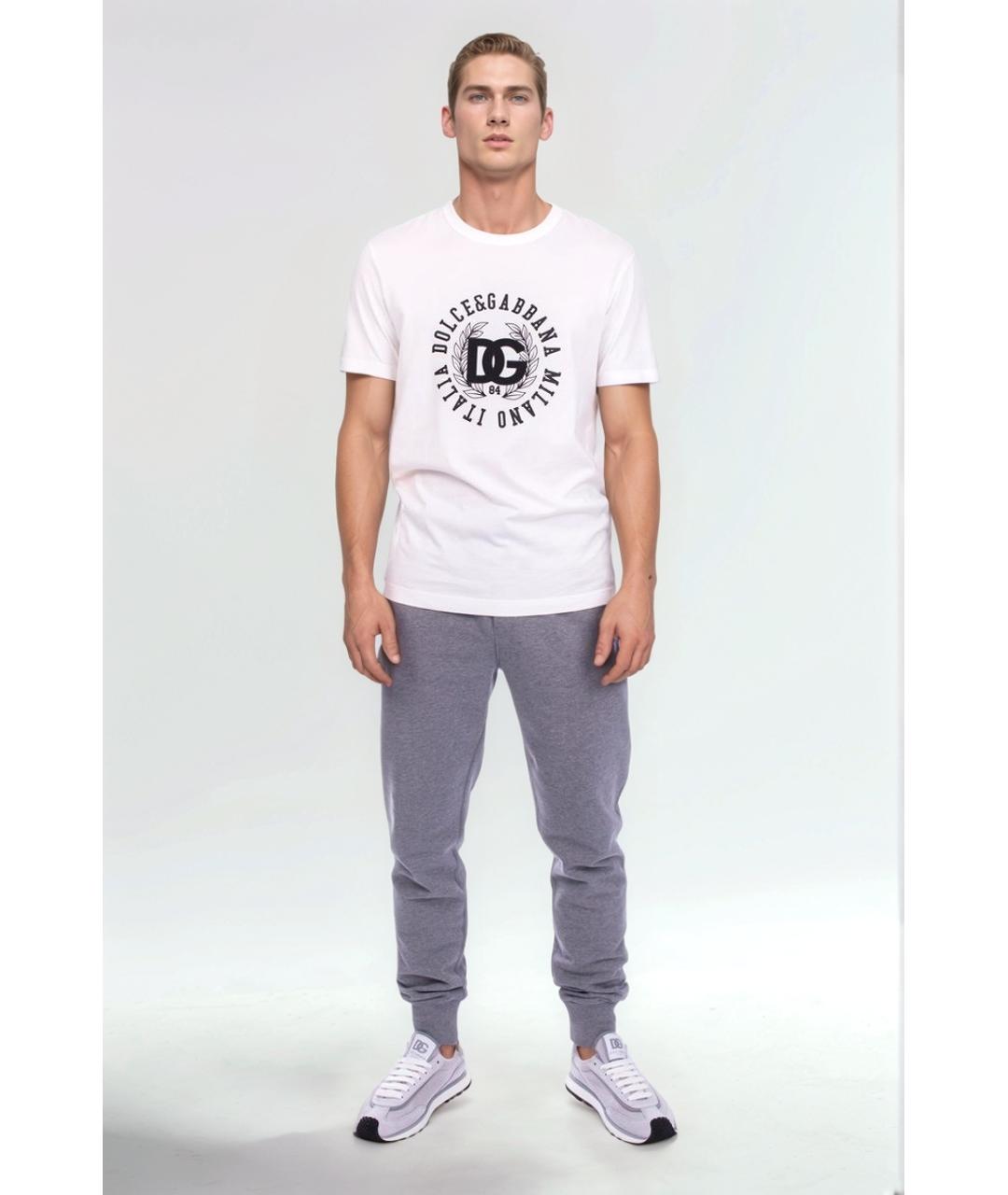 DOLCE&GABBANA Белая хлопковая футболка, фото 4