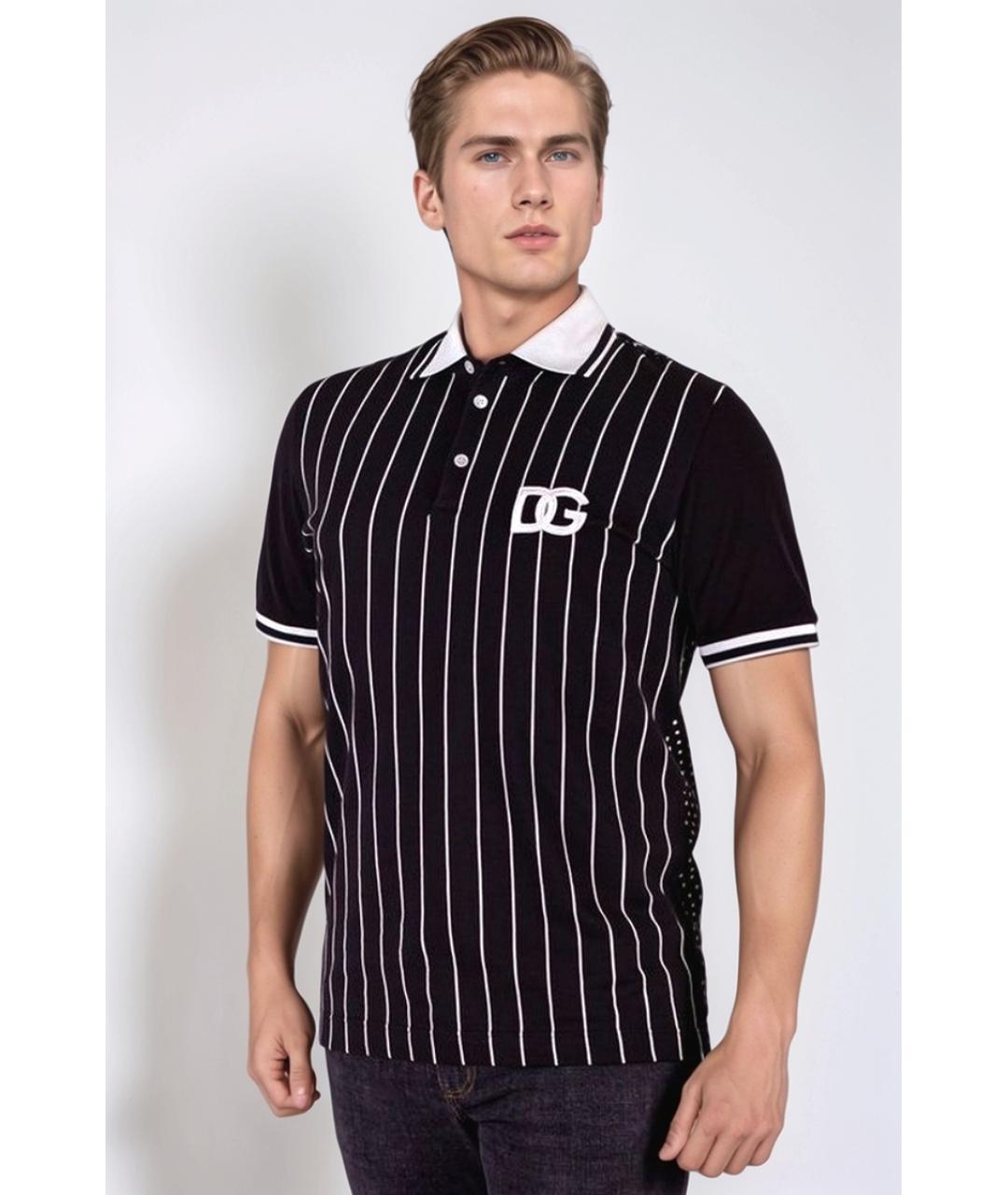 DOLCE&GABBANA Мульти хлопковое поло с коротким рукавом, фото 2