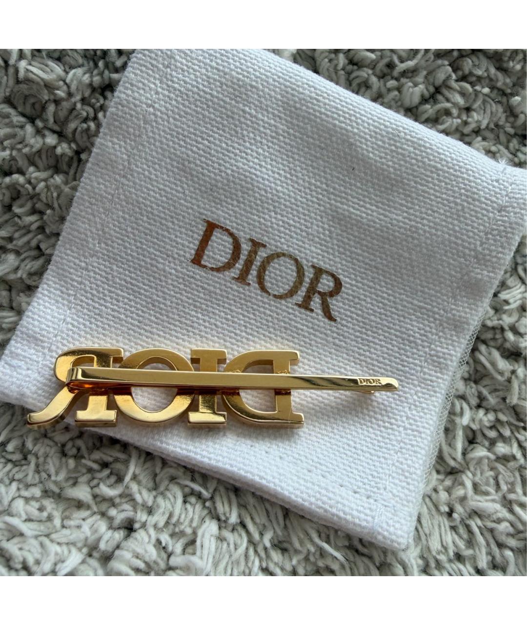 CHRISTIAN DIOR Золотая заколка, фото 2