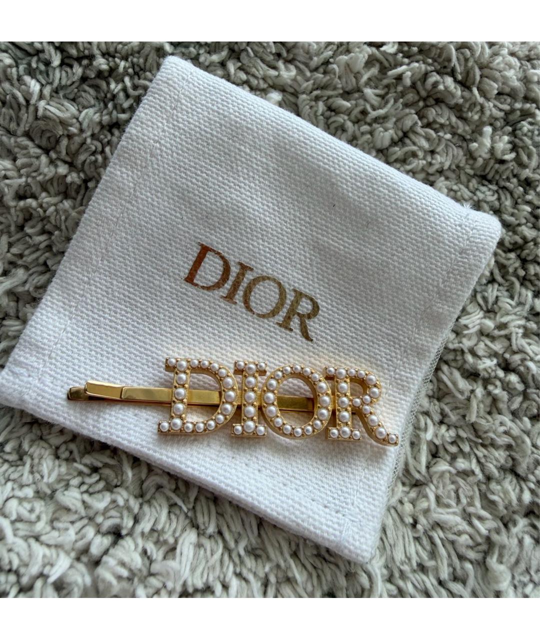 CHRISTIAN DIOR Золотая заколка, фото 3