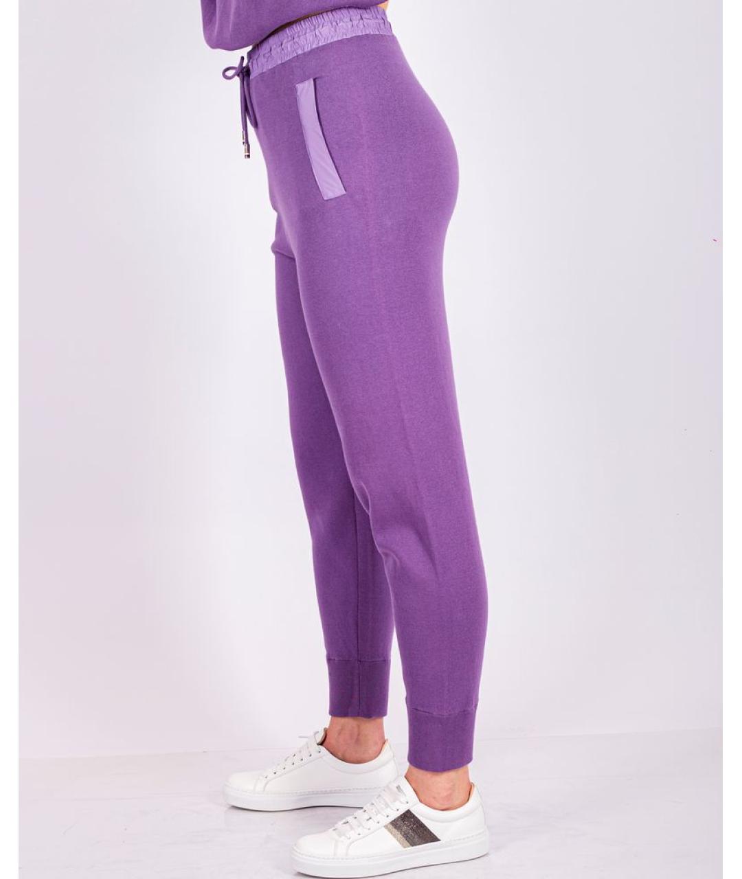HUGO BOSS Фиолетовые хлопковые спортивные брюки и шорты, фото 2