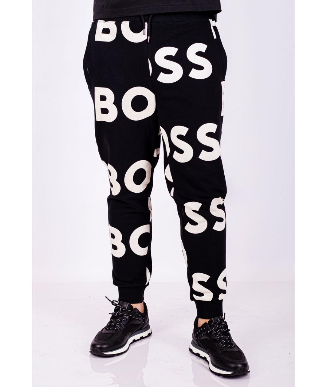 HUGO BOSS Черные хлопковые повседневные брюки, фото 4