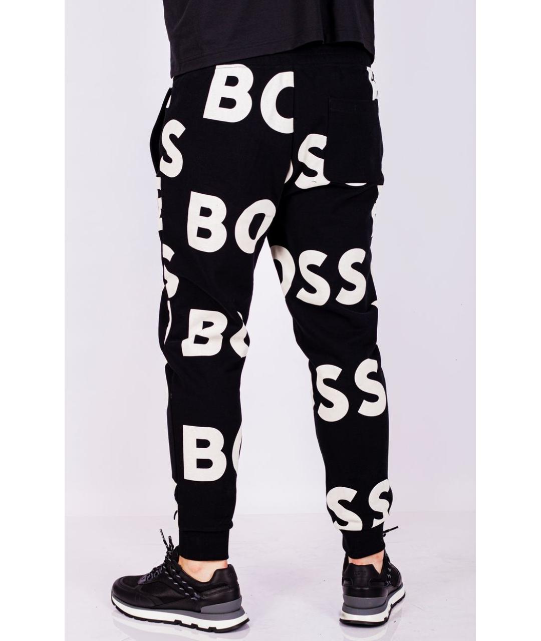 HUGO BOSS Черные хлопковые повседневные брюки, фото 3