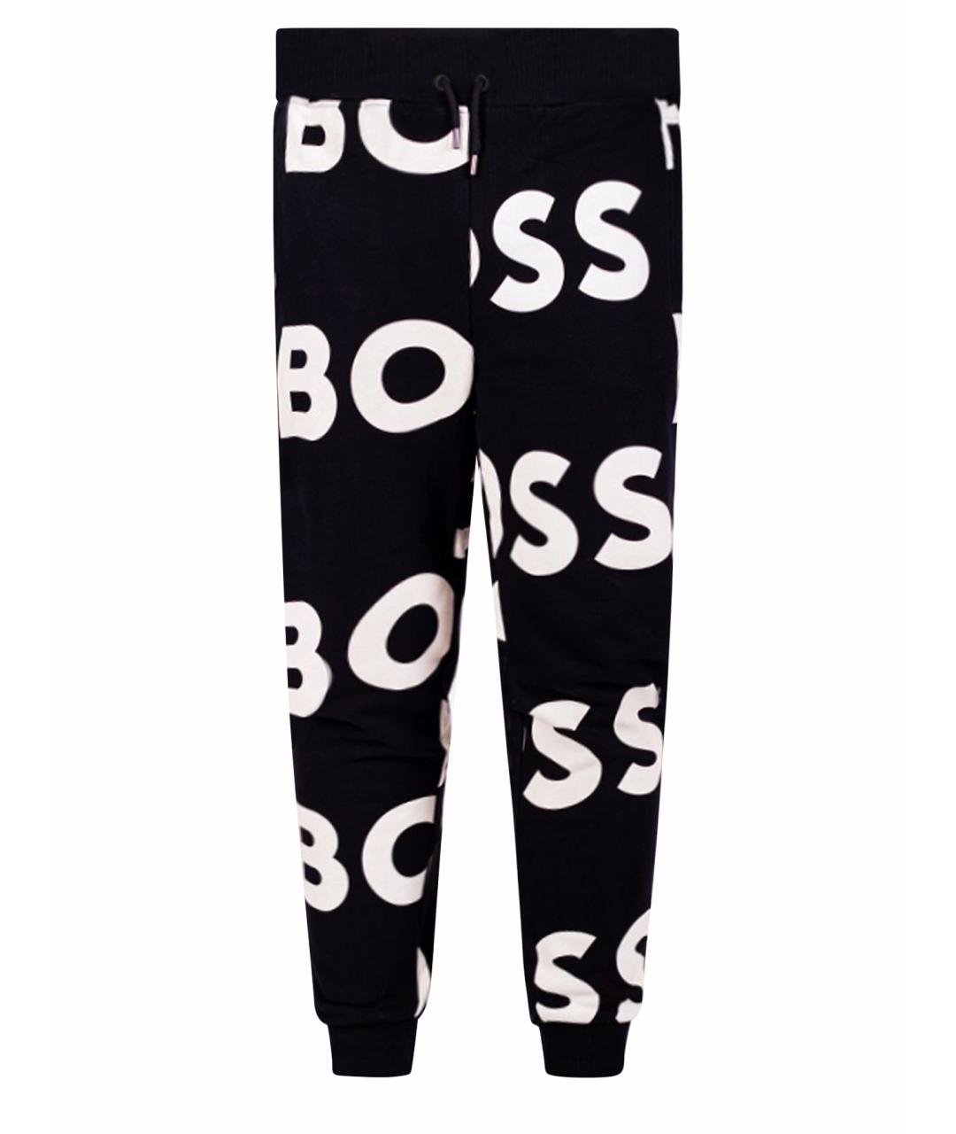 HUGO BOSS Черные хлопковые повседневные брюки, фото 1