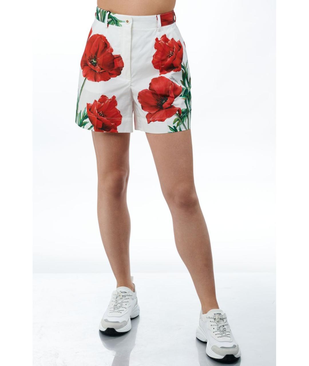 DOLCE&GABBANA Белые хлопковые шорты, фото 2