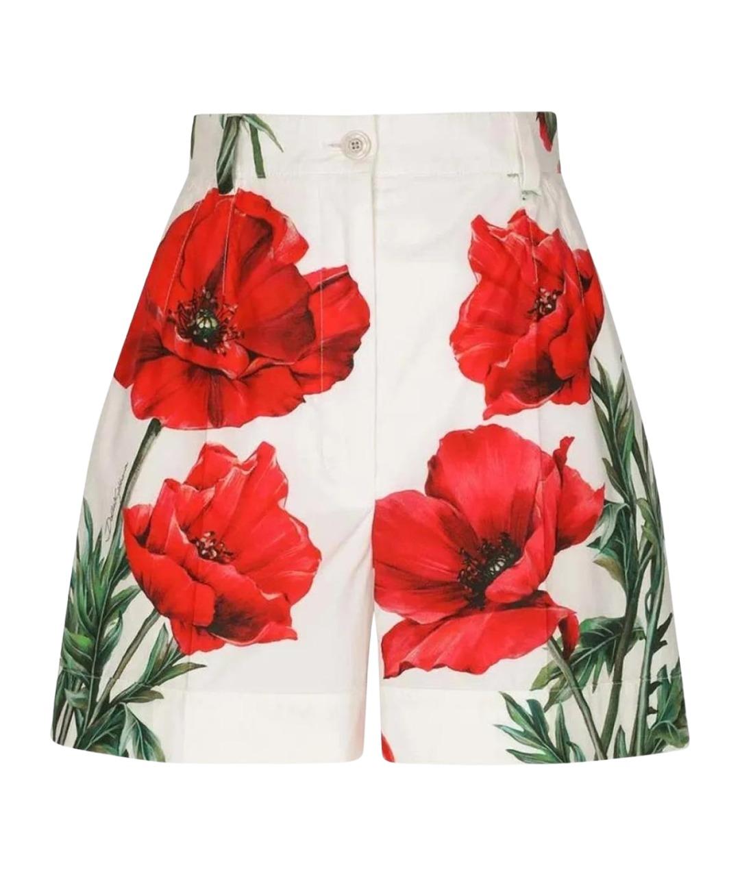 DOLCE&GABBANA Белые хлопковые шорты, фото 1