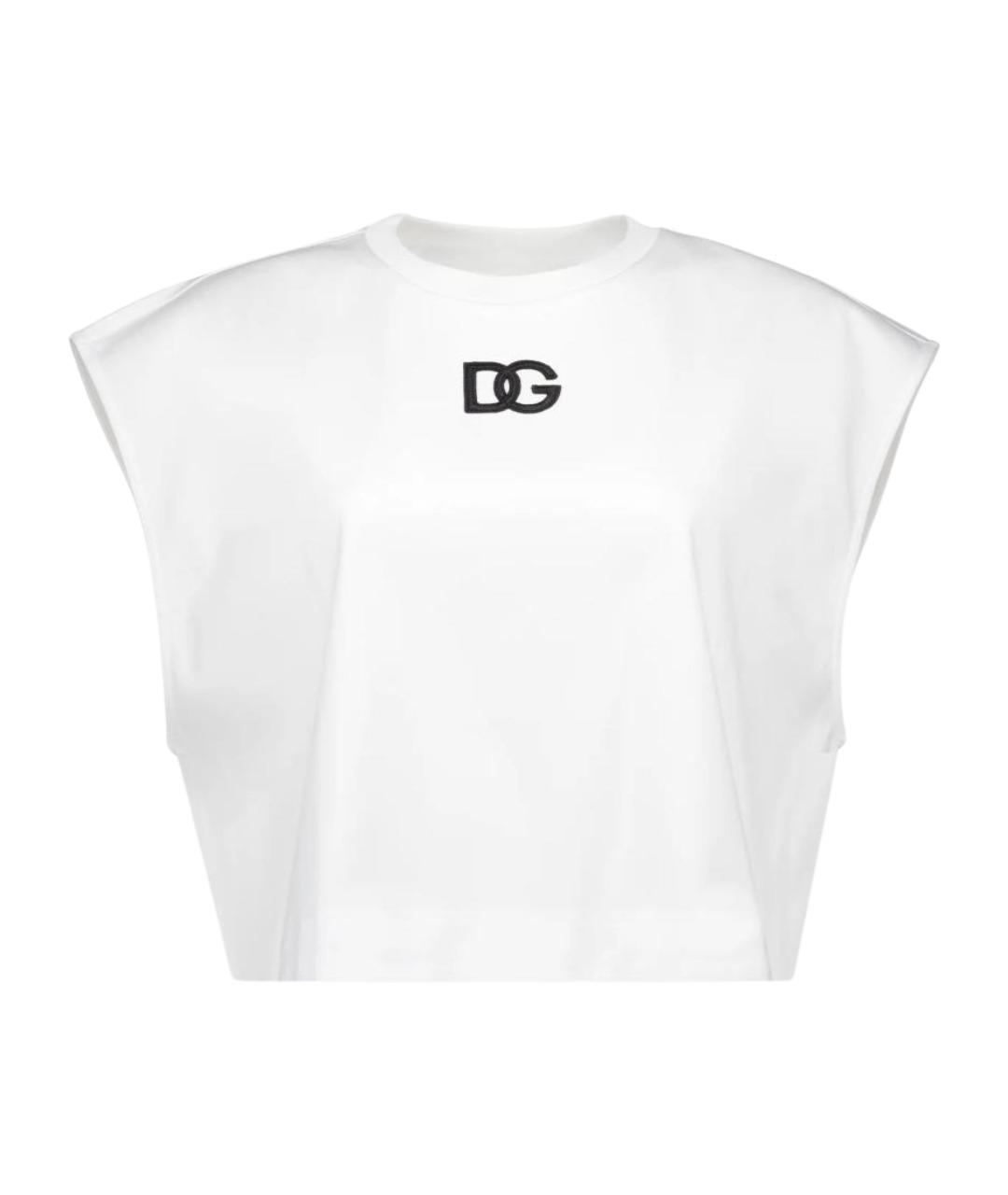 DOLCE&GABBANA Белая хлопковая футболка, фото 1