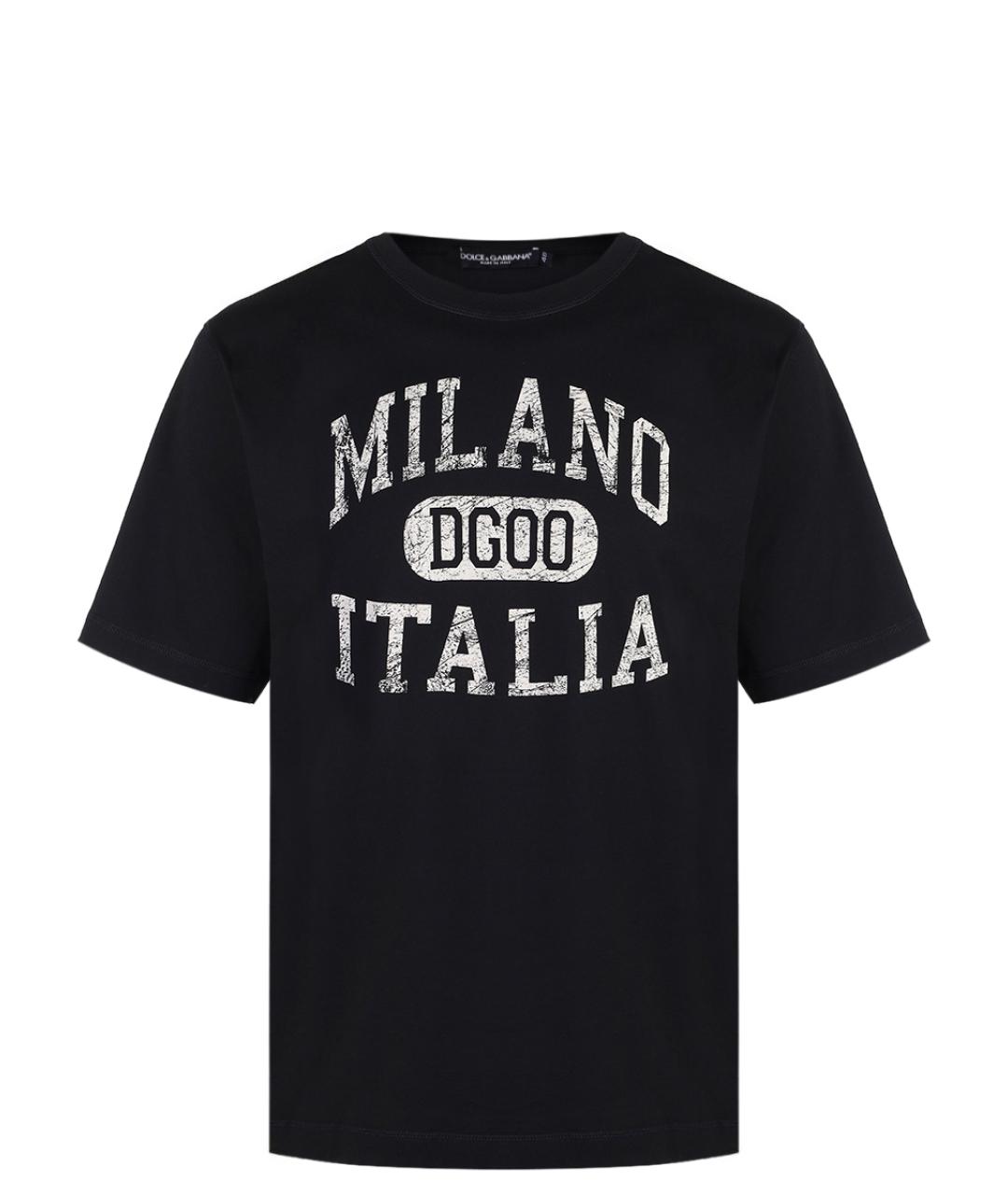 DOLCE&GABBANA Черная хлопковая футболка, фото 1