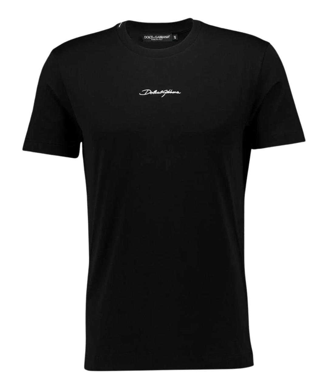 DOLCE&GABBANA Черная хлопковая футболка, фото 1