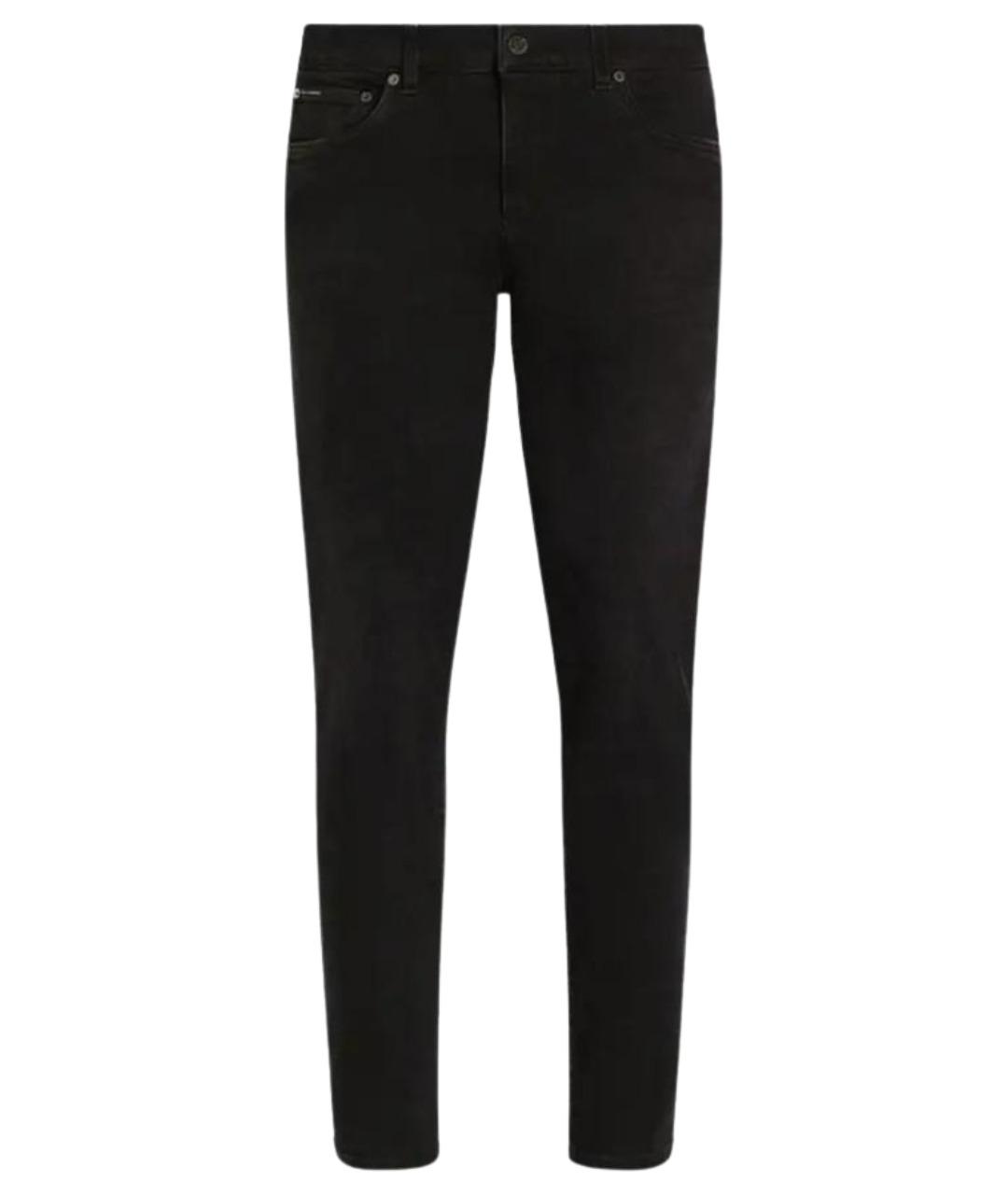 DOLCE&GABBANA Черные хлопко-эластановые джинсы скинни, фото 1