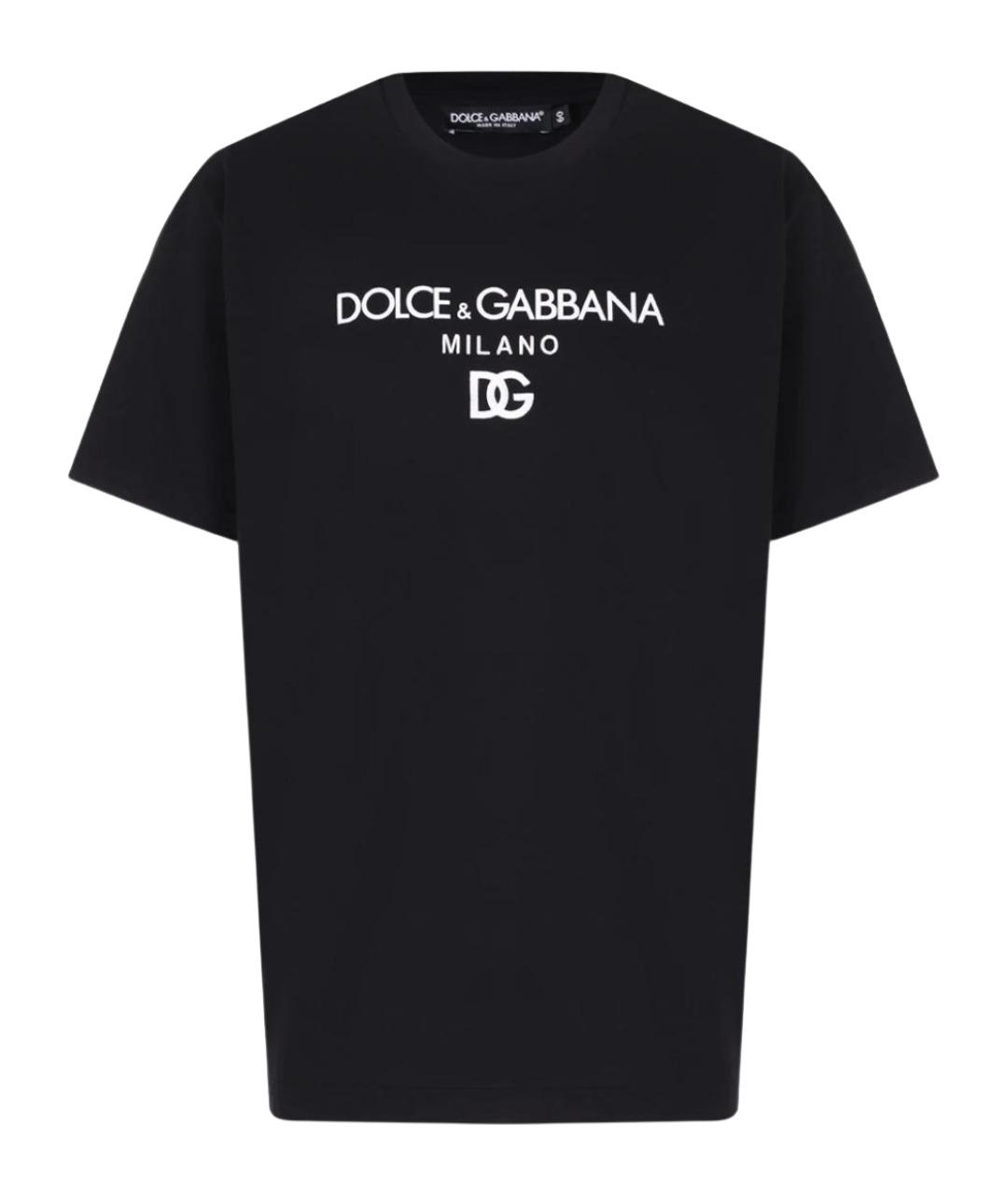 DOLCE&GABBANA Черная хлопковая футболка, фото 1