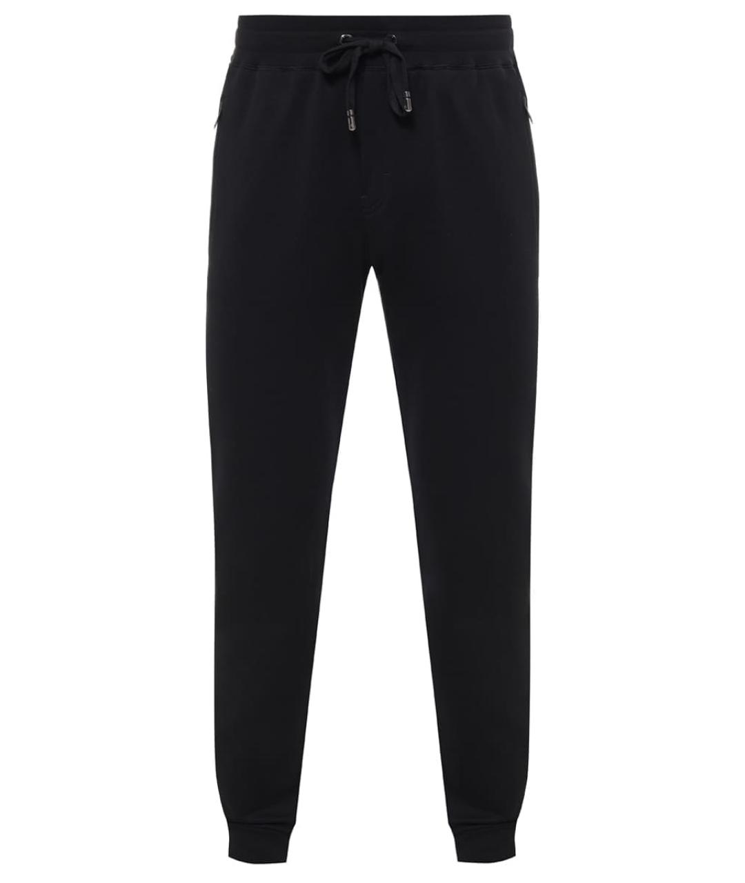 DOLCE&GABBANA Черные хлопковые повседневные брюки, фото 1
