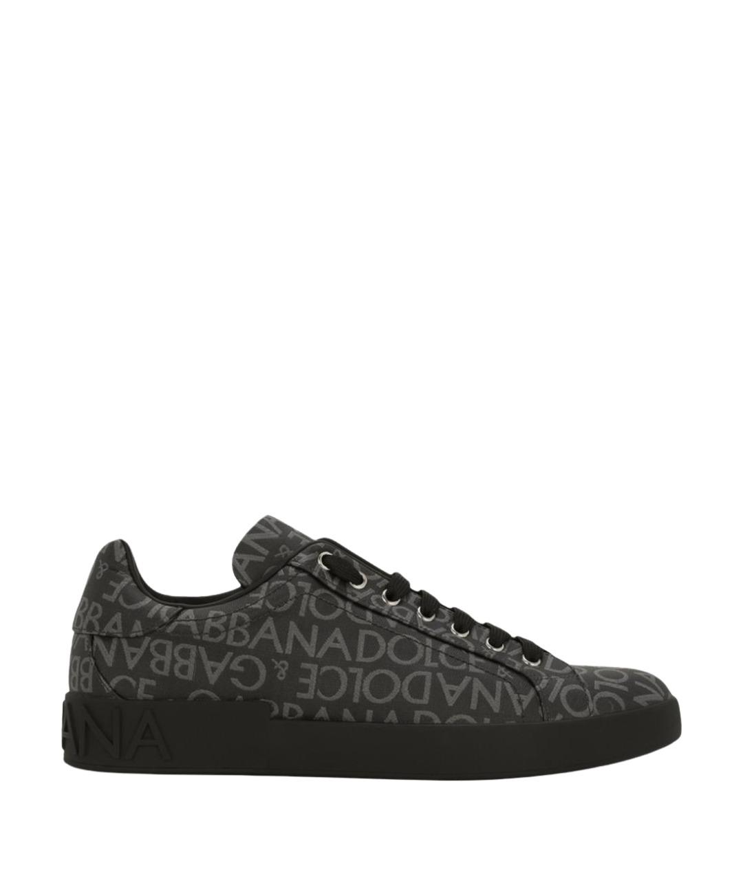 DOLCE&GABBANA Черные низкие кроссовки / кеды, фото 1