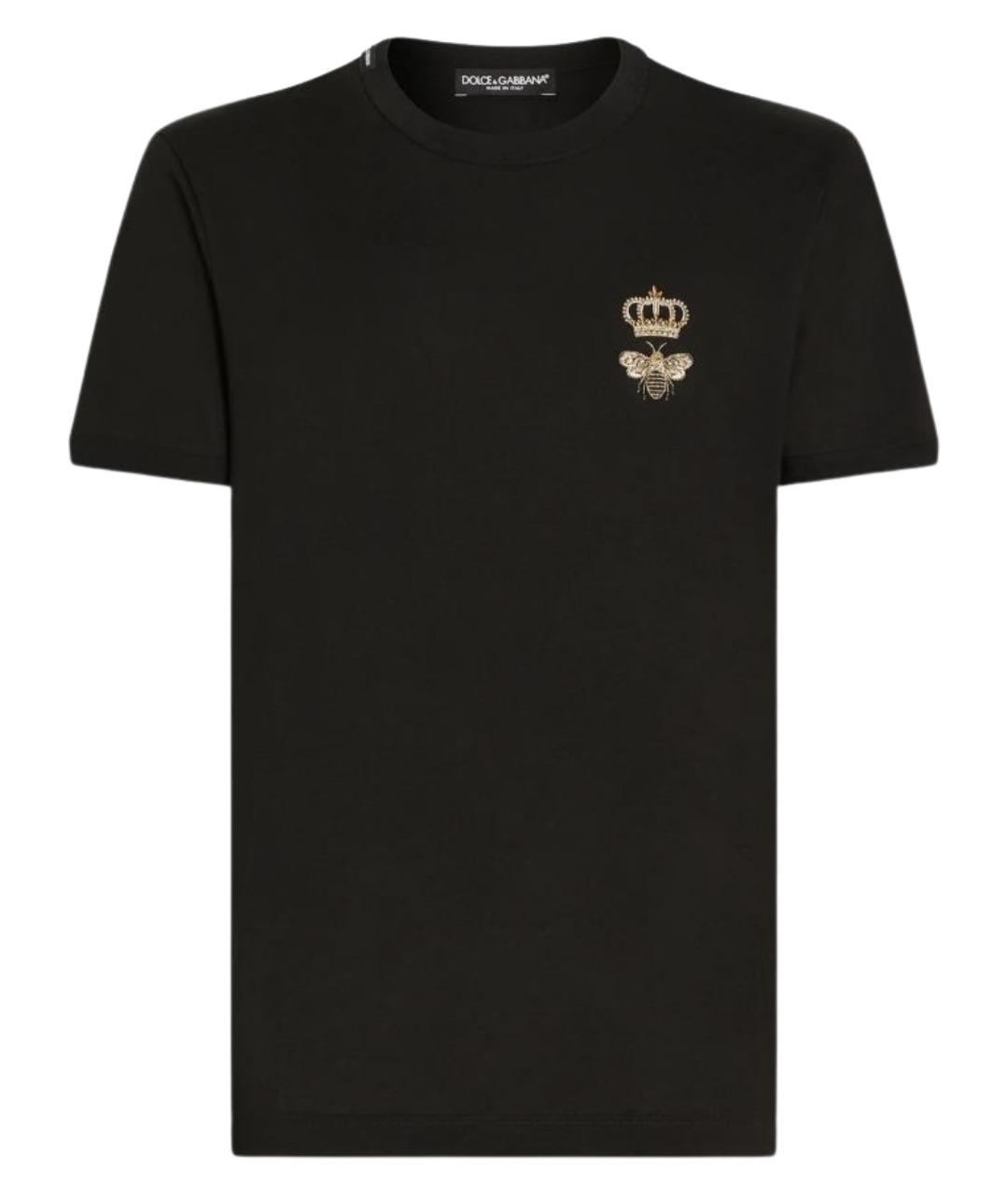 DOLCE&GABBANA Черная хлопковая футболка, фото 1