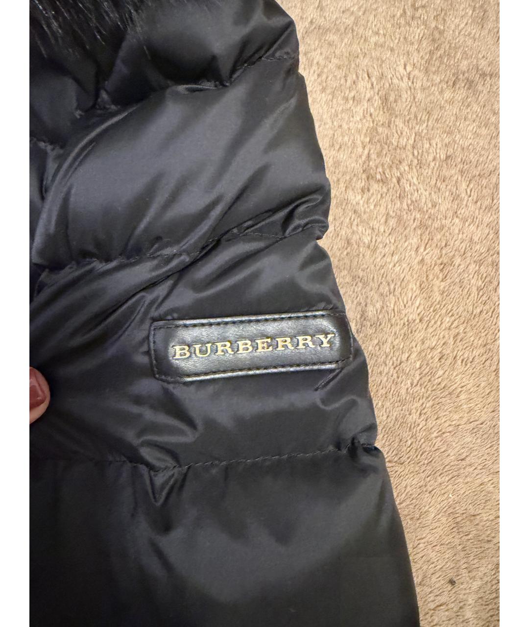 BURBERRY Черный нейлоновый пуховик, фото 3