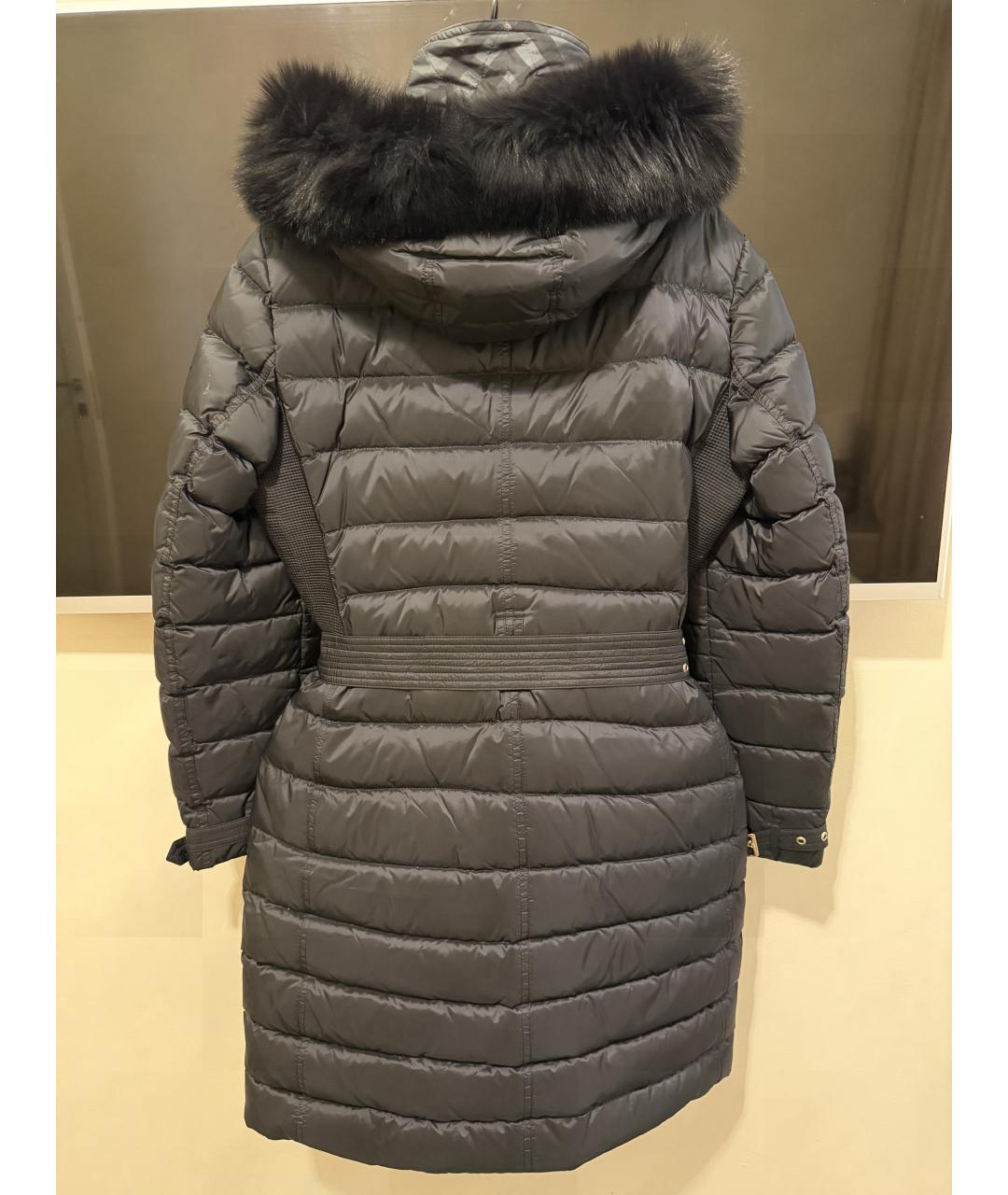 BURBERRY Черный нейлоновый пуховик, фото 2