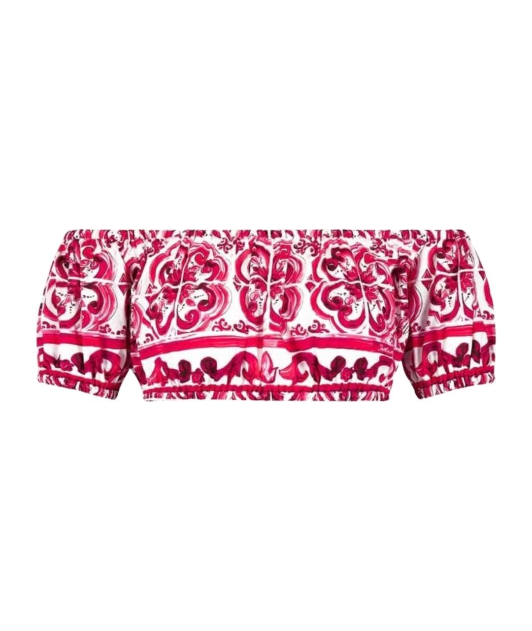 DOLCE&GABBANA Фуксия хлопковая майка, фото 1