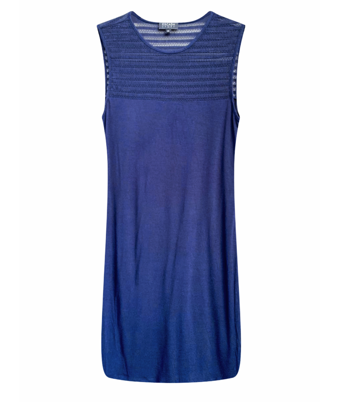 ESCADA Темно-синее вискозное повседневное платье, фото 1