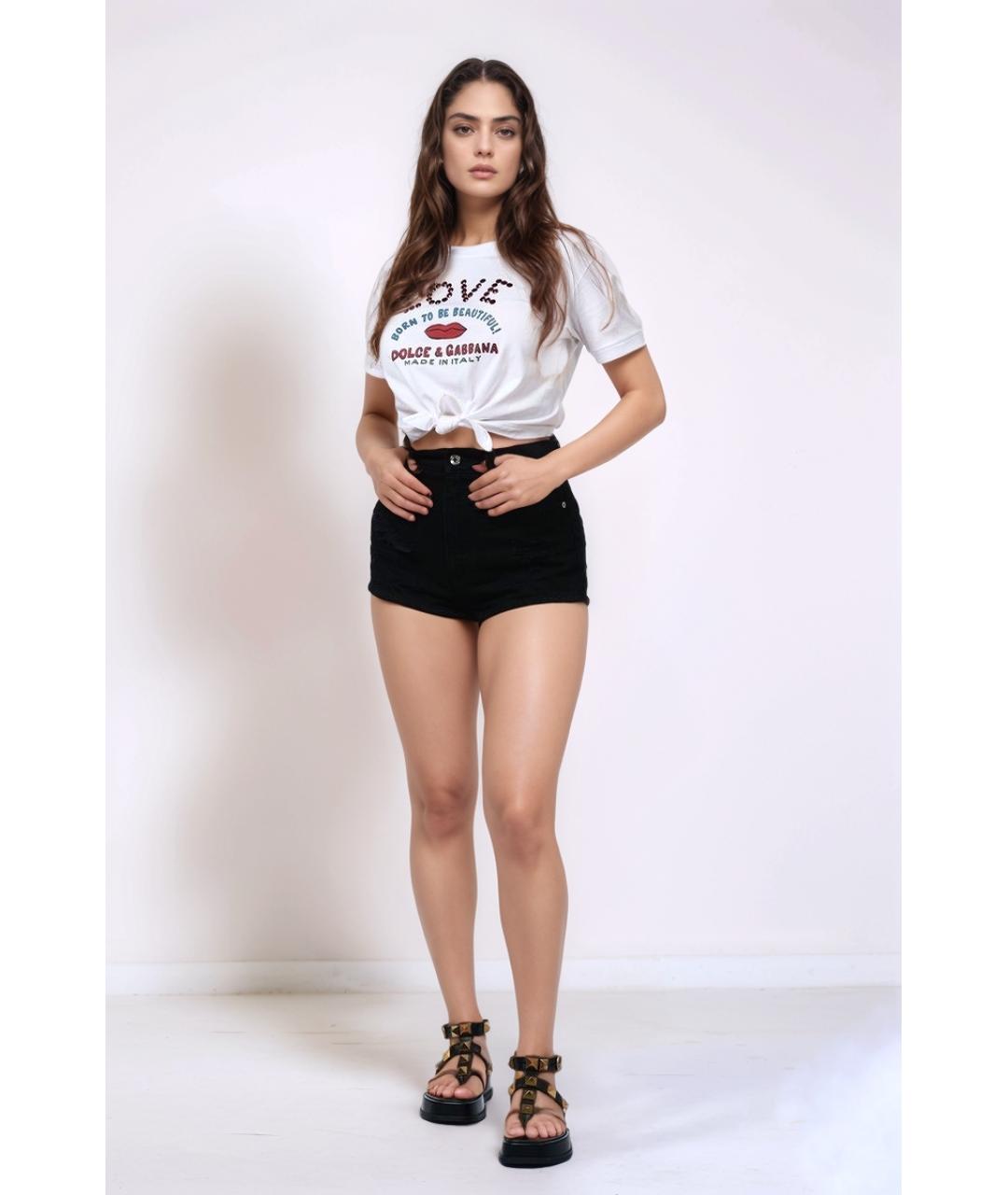 DOLCE&GABBANA Белая хлопковая футболка, фото 4