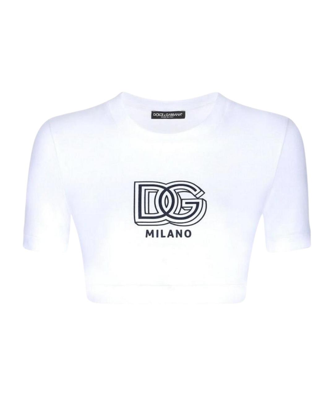 DOLCE&GABBANA Белая хлопковая футболка, фото 1