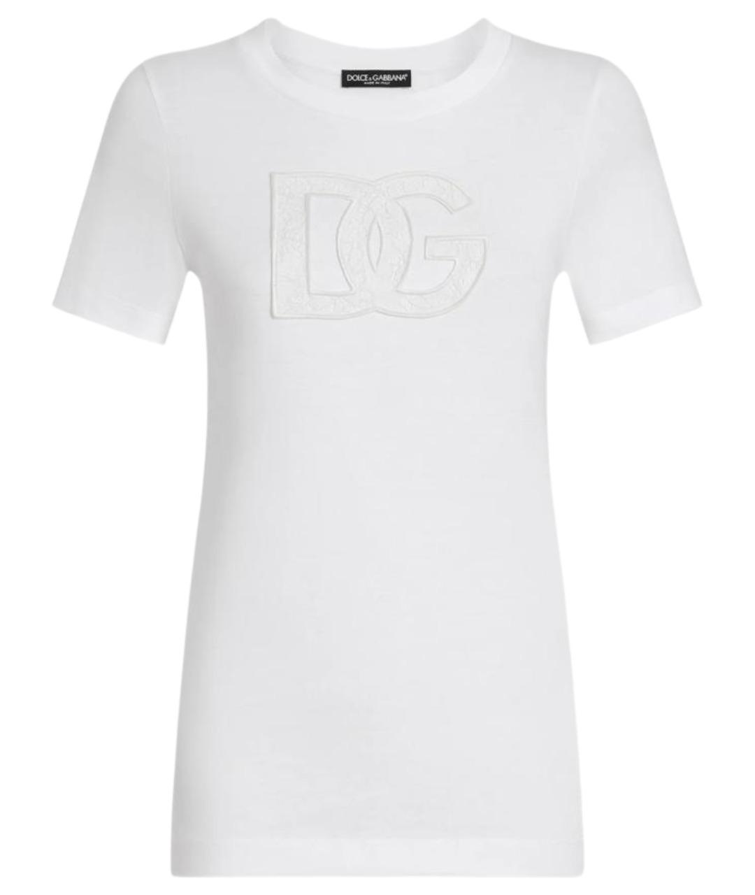 DOLCE&GABBANA Белая хлопковая футболка, фото 1