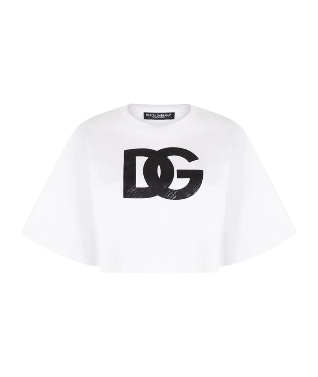DOLCE&GABBANA Белая хлопковая футболка, фото 1
