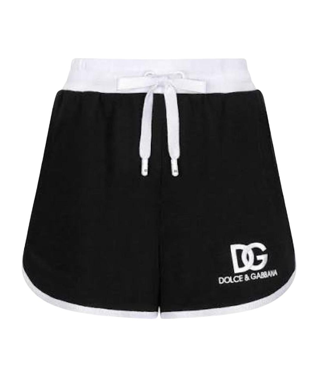 DOLCE&GABBANA Черные хлопковые шорты, фото 1