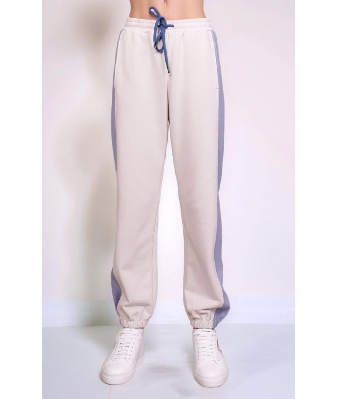 MAX MARA Белые хлопковые прямые брюки, фото 4