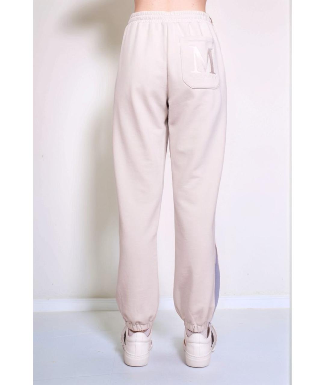 MAX MARA Белые хлопковые прямые брюки, фото 2