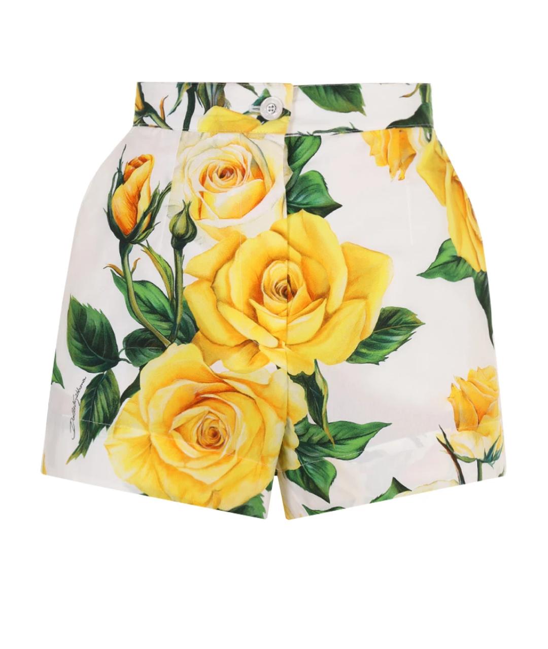DOLCE&GABBANA Желтые хлопковые шорты, фото 1