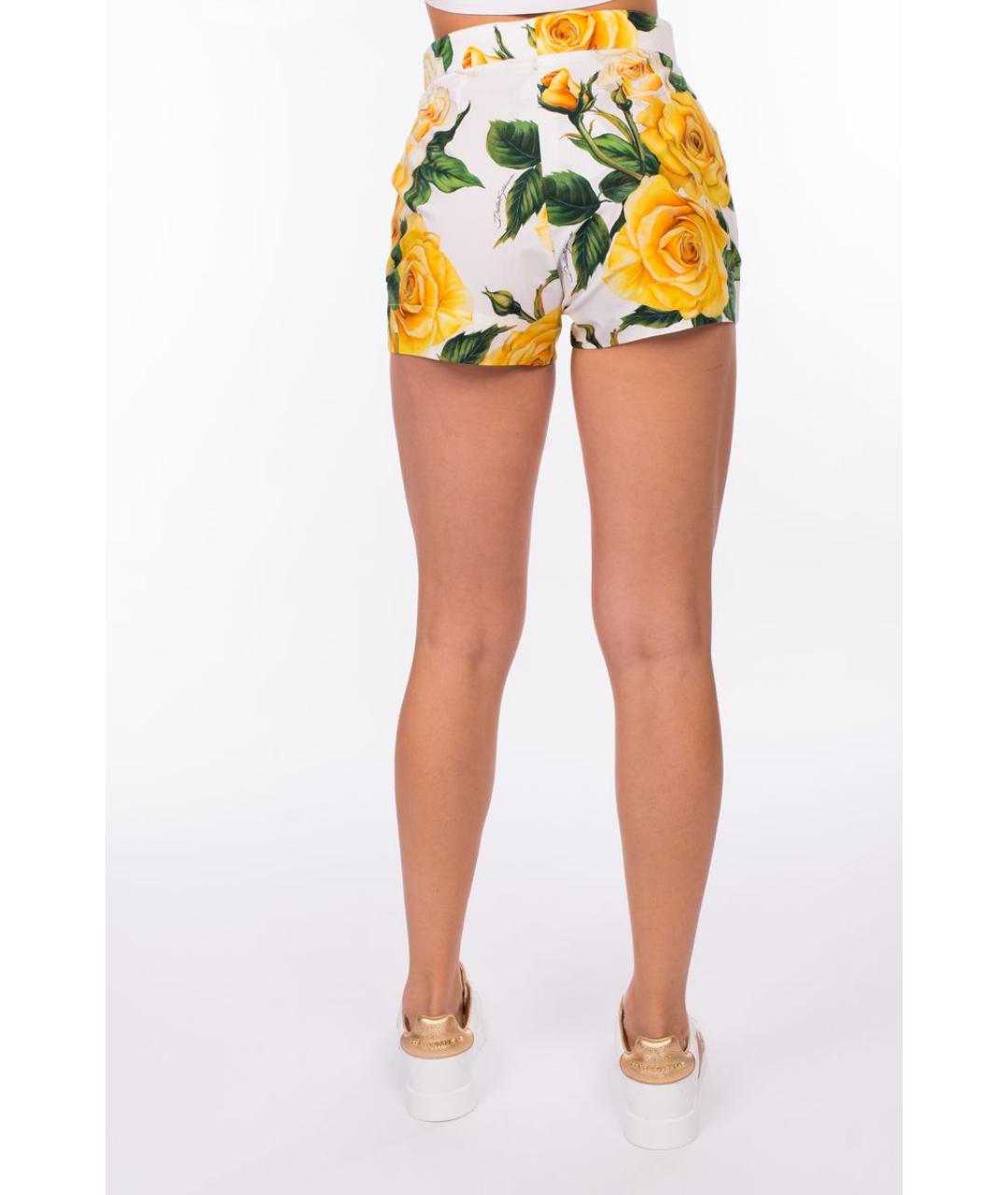 DOLCE&GABBANA Желтые хлопковые шорты, фото 3