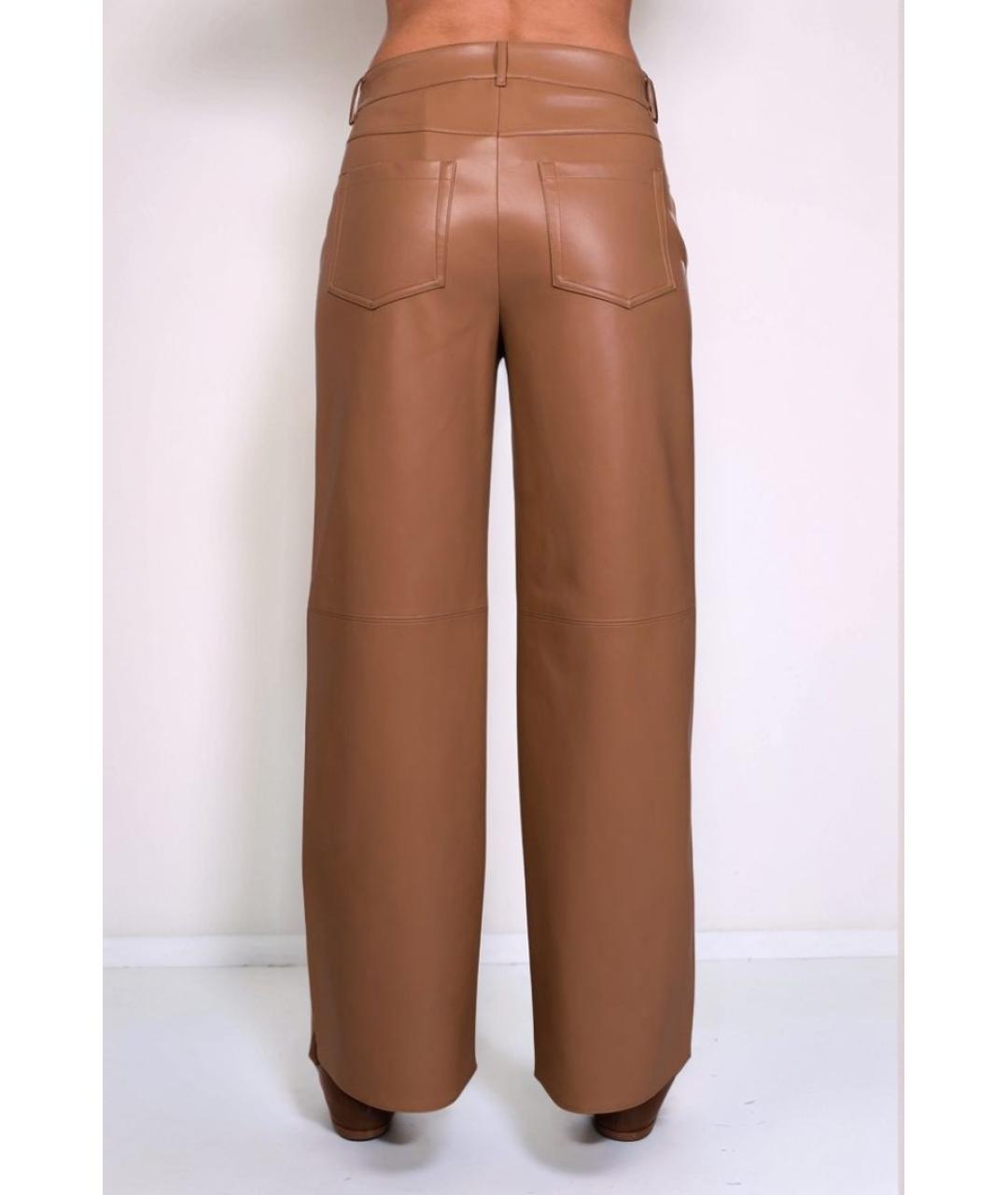 MAX MARA Бежевые полиэстеровые прямые брюки, фото 2